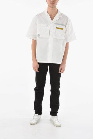Nylon Hawaiian Shirt with Cargo Breast-pockets