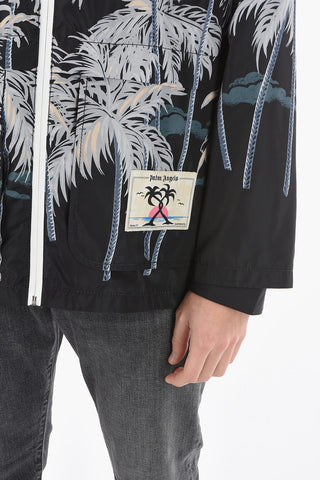 Giacca a Vento ALLOVER PALMS con Tasche Esterne