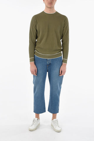 Ribbed Cotton Crew Neck Sweater