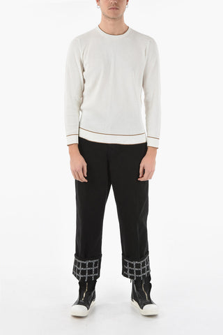 Ribbed Cotton Crew Neck Sweater