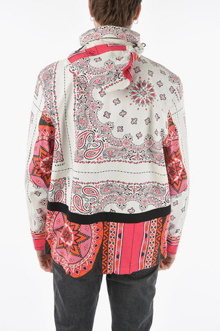 Bandana Print Windbreaker With extractable Hood
