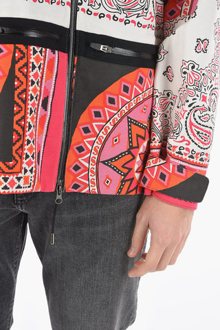Bandana Print Windbreaker With extractable Hood