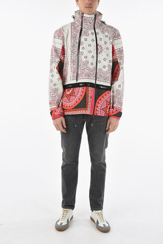 Bandana Print Windbreaker With extractable Hood