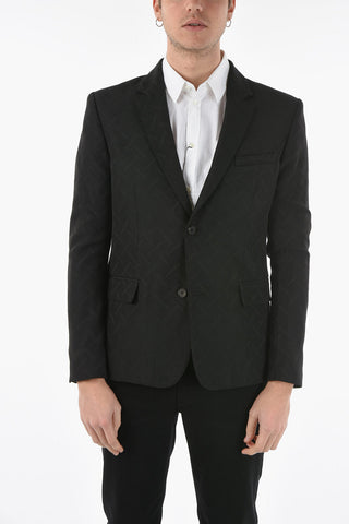 Jacquard Virgin  Wool Blend ALL OVER COUNTY Blazer