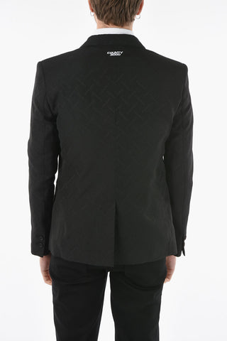 Jacquard Virgin  Wool Blend ALL OVER COUNTY Blazer