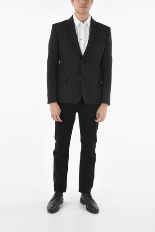 Jacquard Virgin  Wool Blend ALL OVER COUNTY Blazer