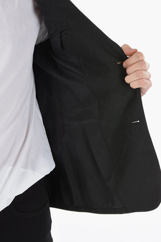 Jacquard Virgin  Wool Blend ALL OVER COUNTY Blazer