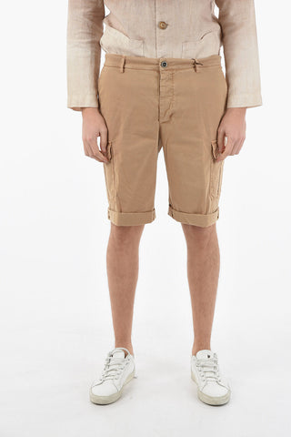 Shorts Cargo in Misto Cotone con Passanti