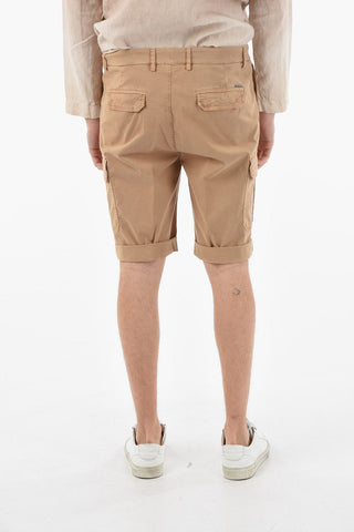 Shorts Cargo in Misto Cotone con Passanti