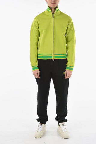 Mock Neck SPORTS Sweatshirt with Front Zip