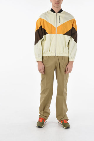 Front Zipped Color Block Cotton Bomber Jacket