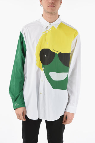 Cotton-poplin Shirt with KENZO HOMMAGE Print