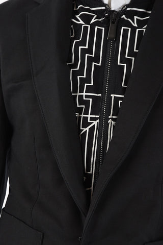 Double-layered BELTRAN Front Zipped Blazer
