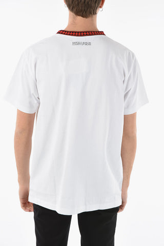 Crew Neck CROSS COLLAR Cotton T-Shirt