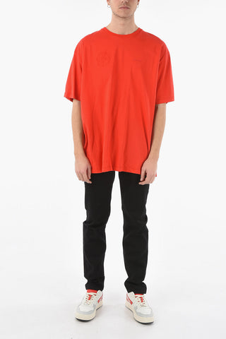 Cotton TONAL EMBRO Oversized T-Shirt