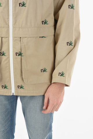 Embroidered BROKEN PALMS Cotton Jacket