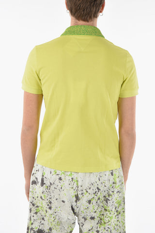 Knitted Collar Piquet Cotton Polo