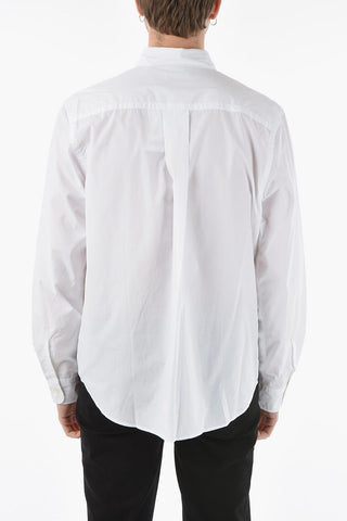 Camicia in Popeline di Cotone con Dettaglio Stampa