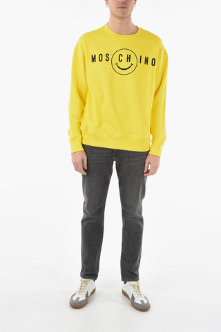 COUTURE! Embroidered Logo SMILEY Crew Neck Sweatshirt