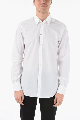 Cotton-jacquard MARTINI Shirt with All-over Logo