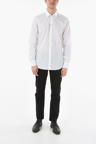 Cotton-jacquard MARTINI Shirt with All-over Logo