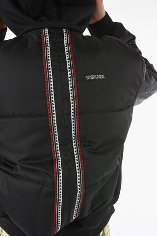 Nylon CROSS TAPE Bomber Jacket with Hood