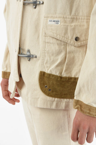ARCHIVE -021 Cotton Parka with Suede Details