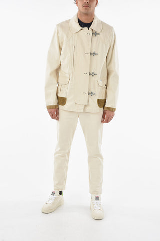 ARCHIVE -021 Cotton Parka with Suede Details
