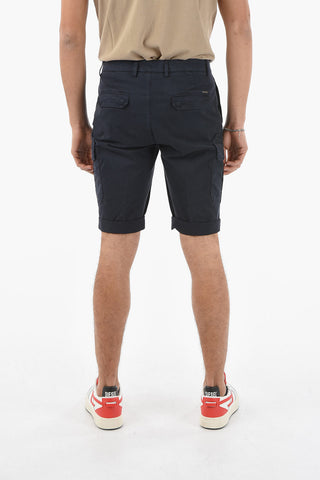 Stretch Cotton Cargo Shorts with Belt Loops