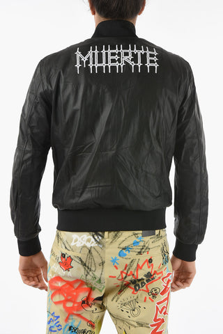 Bomber ORLANDO in Ecopelle con Manica Ricamata