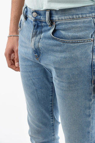 LIBRARY Lightwash STRUKT Slim Fit Jeans 15cm