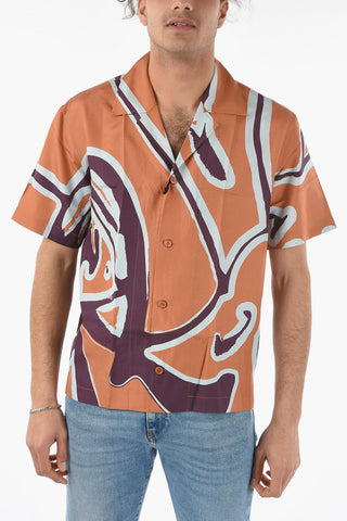 Silk Printed Short Sleeved Shirt