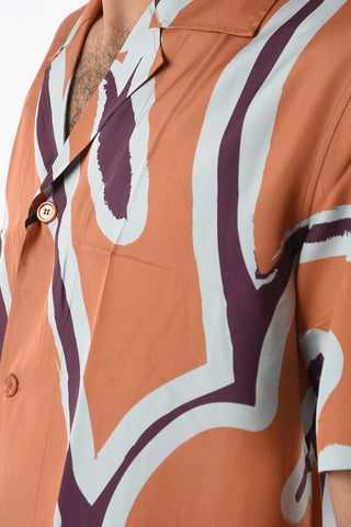 Silk Printed Short Sleeved Shirt