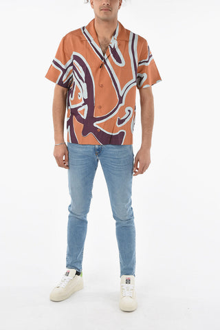 Silk Printed Short Sleeved Shirt