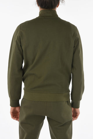 NORTH Mock Neck Cotton Blend Sweatshirt with Zip