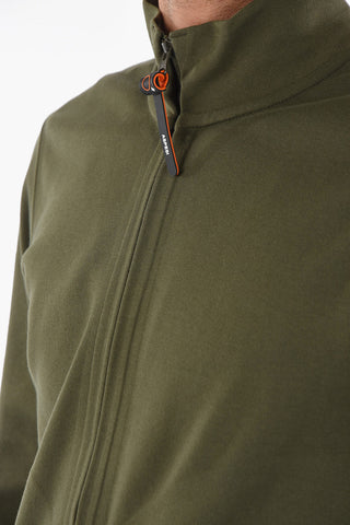 NORTH Mock Neck Cotton Blend Sweatshirt with Zip