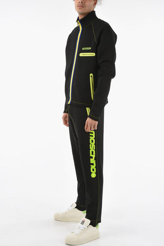 Heat-Sealed Pockets Neoprene Zipped Sweatshirt
