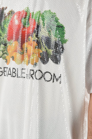 T-shirt VEGETABLE Stampata Con Paillettes