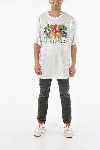 T-shirt VEGETABLE Stampata Con Paillettes