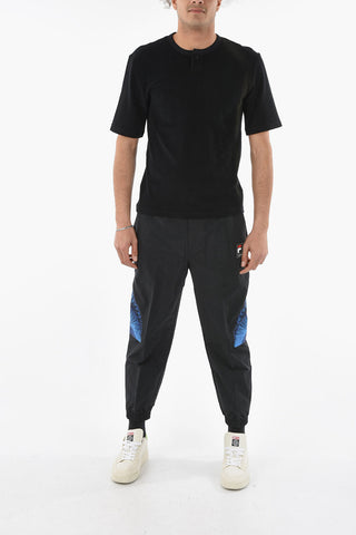 Cotton Blend TERRY T-Shirt with Button