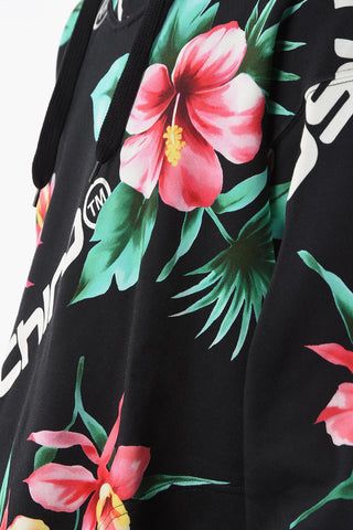COUTURE! Floral Patterned Cotton Hoodie