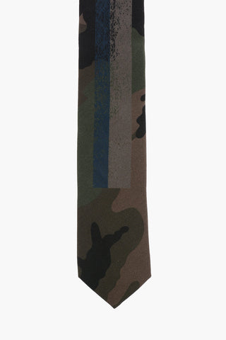 Silk Tie in Camouflage Pattern