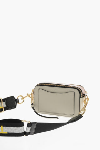 Leather Crossbody Bag SNAPSHOTS With Embroidered Shoulder Strap