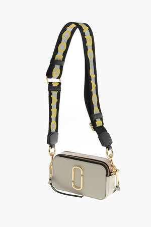 Leather Crossbody Bag SNAPSHOTS With Embroidered Shoulder Strap