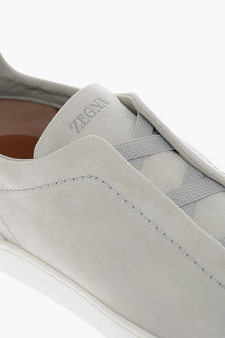 Elastic Lace-up TRIPLE STITCH Suede Sneakers