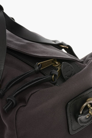 Borsa Duffle In Tela Con Manici In Pelle