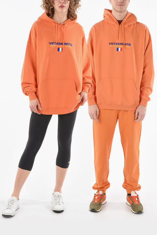 Felpa UNISEX in Cotone HAUTE COUTURE con Cappuccio e Maxitasca