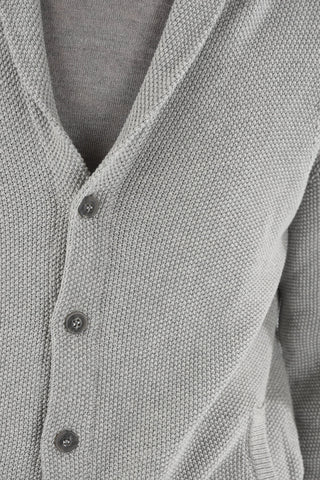 Soft Heavy Cotton Maxi Cardigan with Buttons
