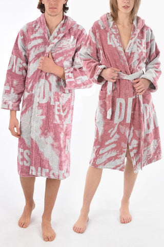 HOME LINEN hooded FLORASHADOW bathrobe