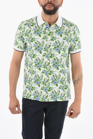 Floral Patterned Piquè Cotton SMITH Polo Shirt